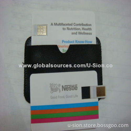 Free Logo Printing Business Card USB Flash Drive for Promotions with 20Mbps Reading Speed